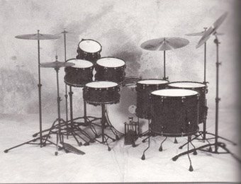 The wide array of toms was used to facilitate the drum solo he created at this time.